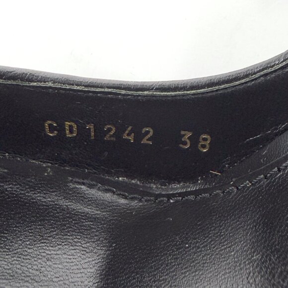 Dolce & Gabbana Mary Jane Pumps Black Baroque DG Logo Heel Size 38 Designer - Picture 7 of 12